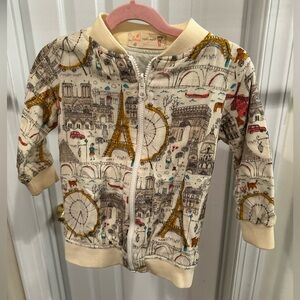 Fábula (FARM Rio for kids) Paris-Themed Cream Jacket for girls - size: 2 years